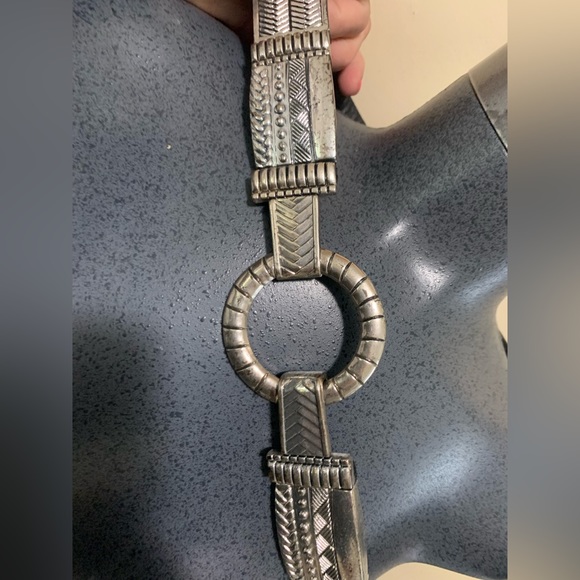 Chicos leather / silver tone ladies belt ✅ - Picture 2 of 11